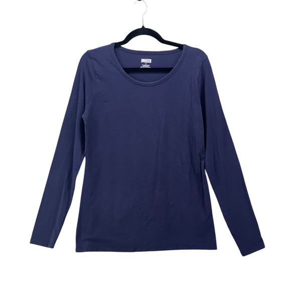 Duluth Trading Co Tops - Duluth Trading Womens Shirt L No Yank Scoop Neck Stretch Long Sleeve Cotton